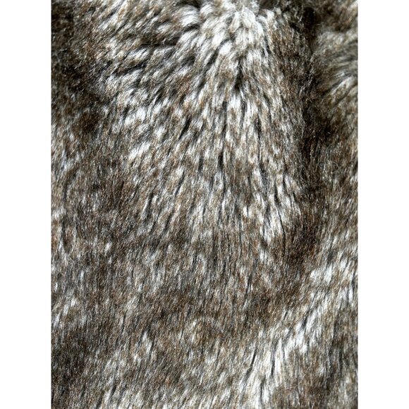 Vanity Puffer Vest Womens Medium Faux Fur Lined Brwn Cozy Winter Layer Y2K Style - Picture 11 of 11